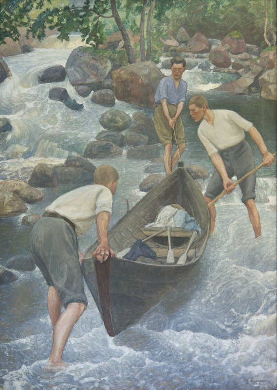 Pekka Halonen (Finnish, 1865-1933), Kesäurheilua [Summer sports], 1922. Oil on