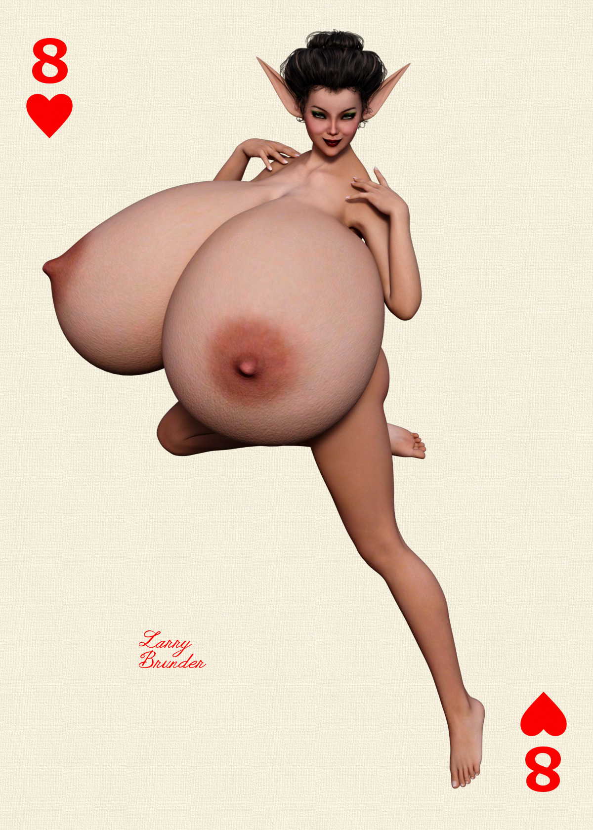 Big Breast Art #6Eight of Hearts - by Larry BrunderFrom:Â http://larrybrunder.deviantart.com/art/Eight-of-Hearts-573972755Posted