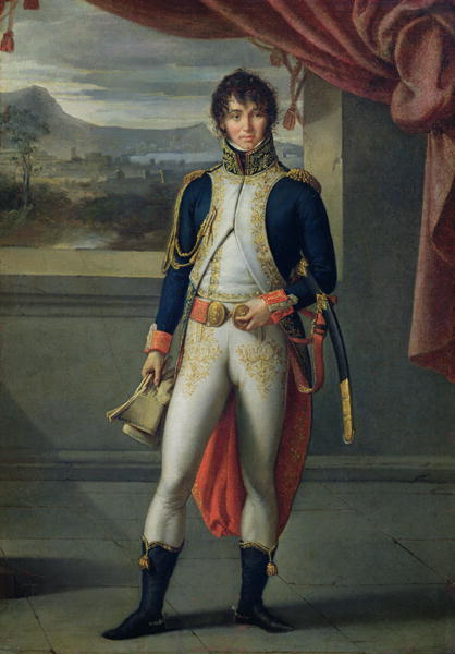 Napoleonic Marshal and Admiral Joachim Murat (1767-1815) in French uniform by Jean-Baptiste Wicar,19