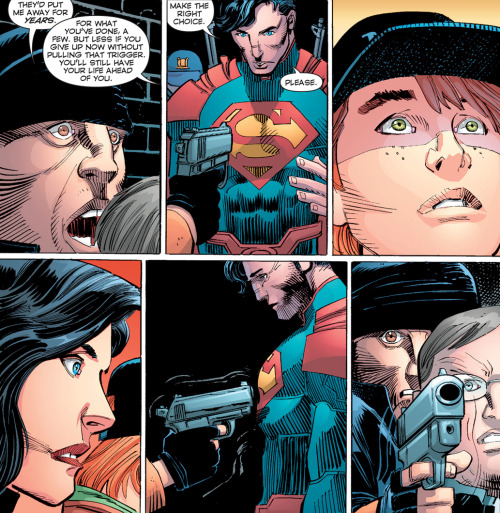 ohmygil:  ungoliantschilde:  why-i-love-comics:  Superman #39 - “24 Hours” (2015)written by Geoff Johnsart by John Romita, Jr., Klaus Janson, & Hi-Fi Design  now THIS is a Superman story.  “without superpowers Superman would just have an existential