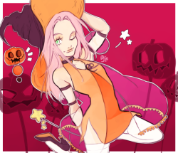 heich0u:Spooky pumpkin witch .ﾟ☆ﾟ.*:・ﾟ✧