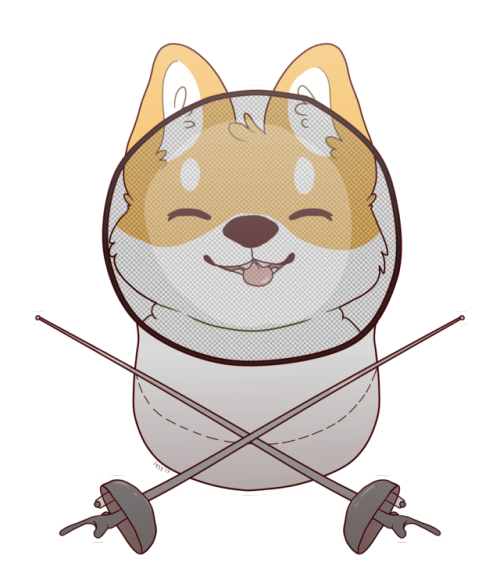 iguanosaur: fencing shiba buy this on redbubble to help me got my own fencing equipment!