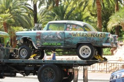 Dual quads on a bad ass dragster. I wonder