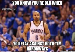 thenbamemes:  That Derrick Fisher Realization!   Damn