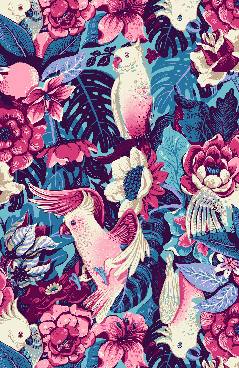 dsgn-me:  Florida Tapestry. Fashion pattern.  (by Lidija Paradinovic Nagulov) 