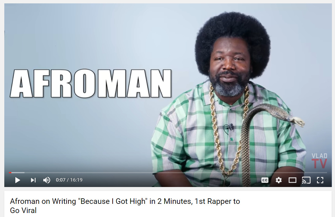 kingjaffejoffer: Afroman looks like someone’s happy grandpa now