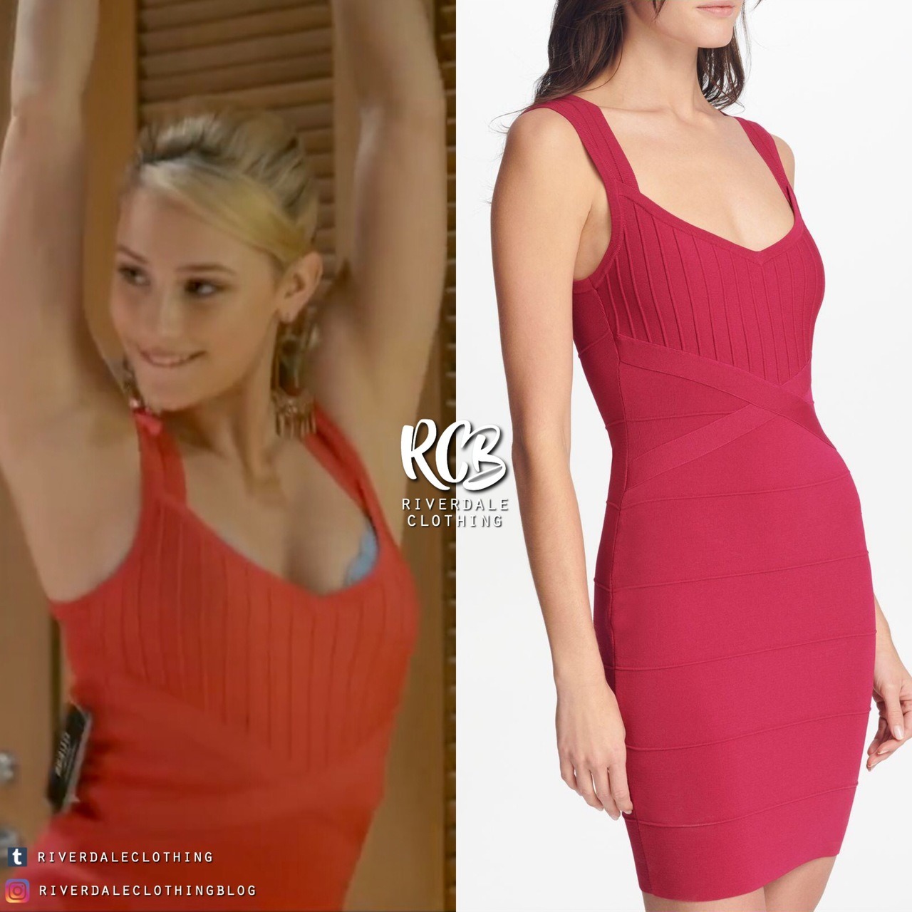 guess red bandage dress