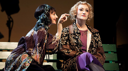 moxyphinx:stillnessher eyes upon mestillnesswhat does she see?Eden Espinosa and Carmen Cusack in LEM