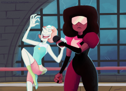 etchersketch:   thedrawingbirb:    Screencap redraw of mum squad because artblock Garnet forgive, me I feel I don’t do you justice T-T 