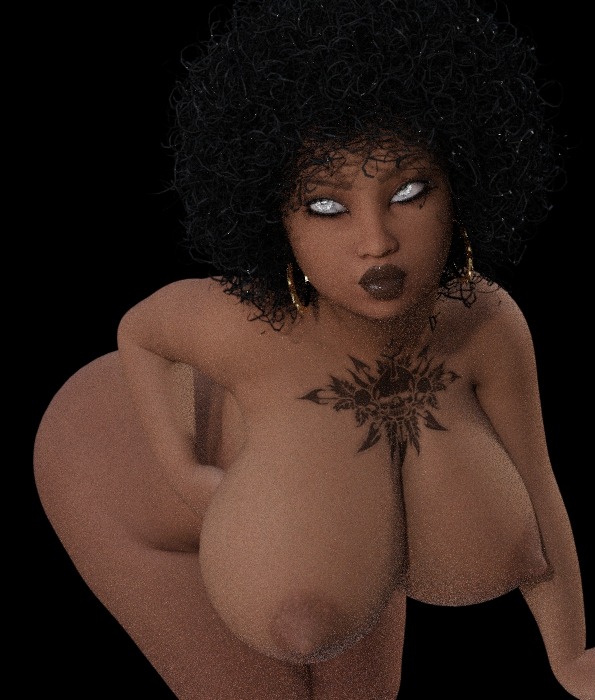 evolluision:  just a small test render of kisses, reusing a pose from my last pic.