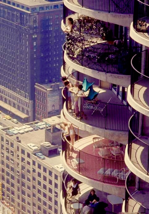 calumet412: Summer at Marina City, 1967, Chicago. Yale Joel 