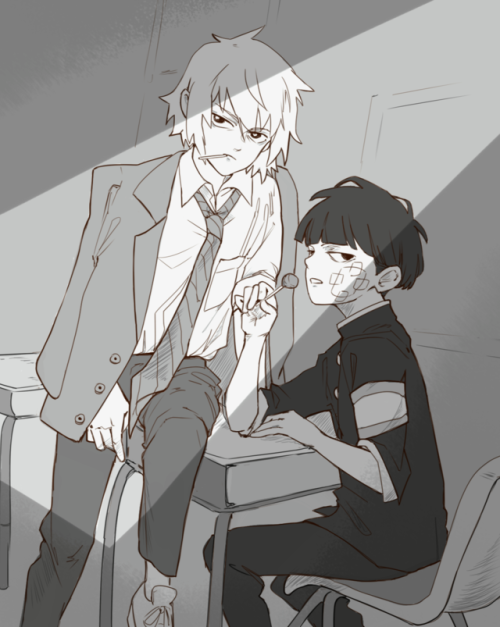 florbe-triz: Some Delinquent!Mob AU stuff based on THIS AMAZING COSPLAY <3