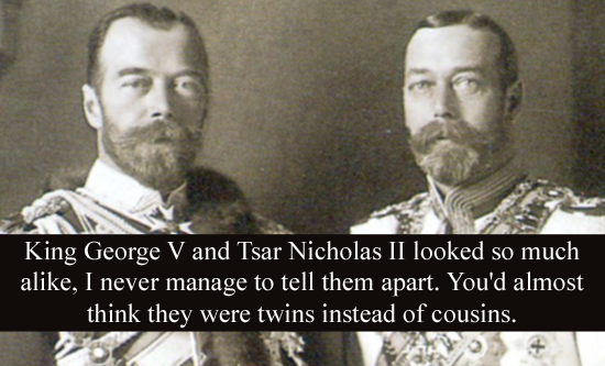 Royal-Confessions - “King George V and Tsar Nicholas II looked so much...