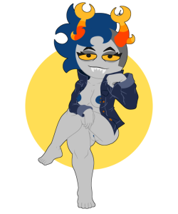 titezi-pyrump-art: Eyy, so I ended up doodling yesterday’s Troll Call gal, who i have decided to call “Notska”.  I’m reeally happy with how this turned out, especially since i found out an easy way to make a drawing look “lineless”.  Soo here