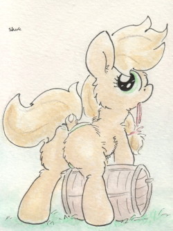 slightlyshade:  AJ tries out a new tail style!