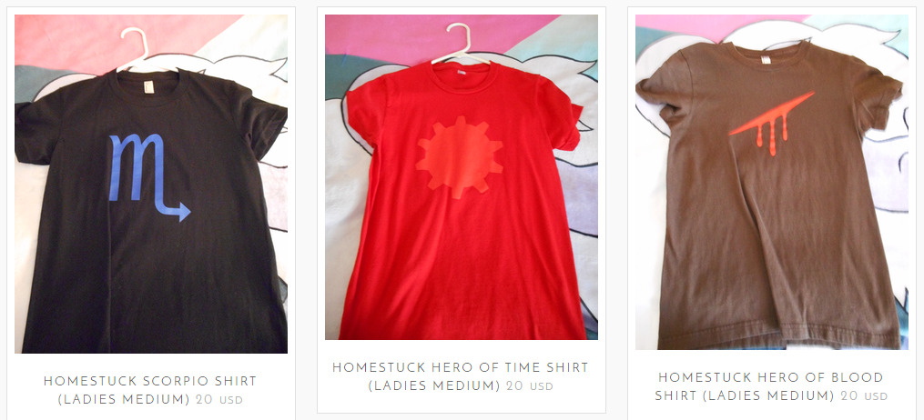 princessharumi:  Okay selling the rest of the stuff from my old Homestuck days, everything