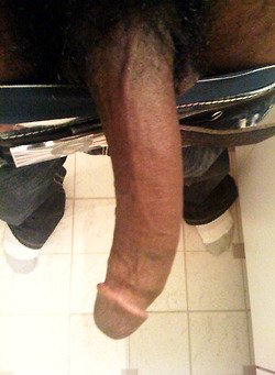13-inches:  khocolatedesire:  I got a meeting in the men’s room. I don’t think I’ll be back real soon!   Hung