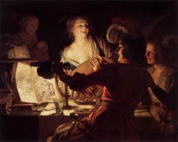 Gerrit Van Honthorst (Utrecht, 1592 - 1656); The Merry Company, 1623; Oil On Canvas,