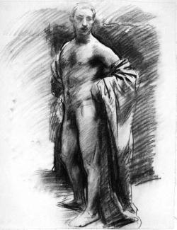 artist-sargent:  Nude 1, John Singer Sargenthttps://www.wikiart.org/en/john-singer-sargent/nude-1