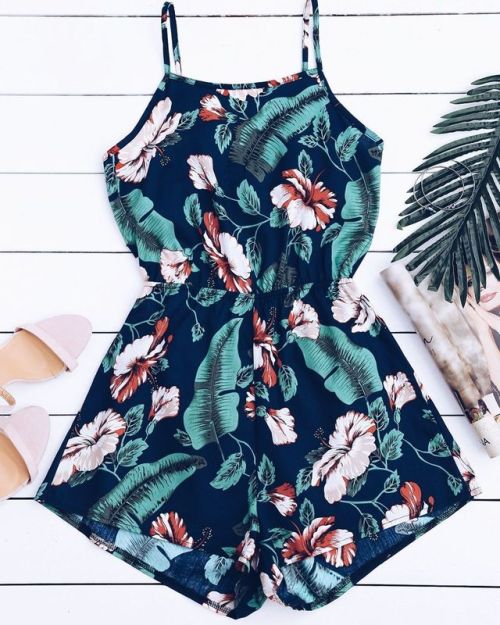 rosegalfashion: floral printed jumpsuit for summer @rosegalfashionfree shipping worldwide#rosegal.co