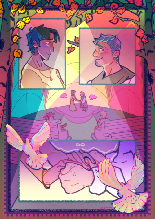 my illustration for “my darkest day, my brightest light”, a casphardt fic for the fe3h trans big ban