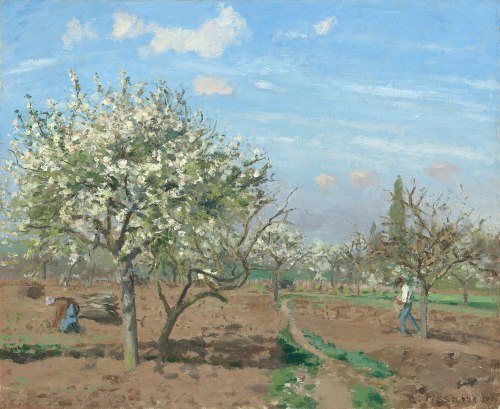 Orchard in Bloom, Louveciennes, Camille Pissarro, 1872