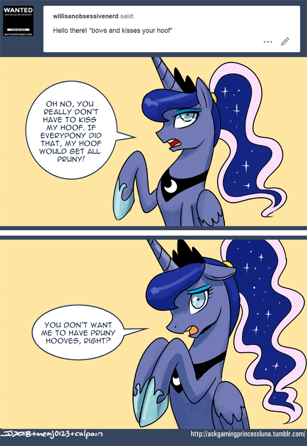 askgamingprincessluna:Ask Gaming Princess Luna 047“Now I’m reminded of prunes…”