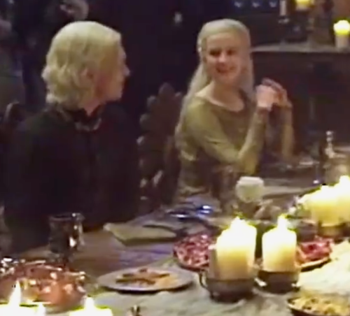 Tom Glynn-Carney And Phia Saban On The Set Of House Of The Dragon Season 1.