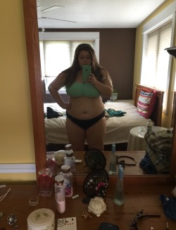 chubby-bunnies:  I’m Kateryna, 25, and I’m a size 18. This is my first time submitting ever, so what the hell. I’ve always been on the bigger side my whole life, it doesn’t help when your boobs decide to show up at 9 years old and not stop growing