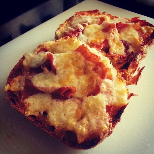 Adapted jambon mornay and a simple salad for lunch! #saturdays #french #cooking