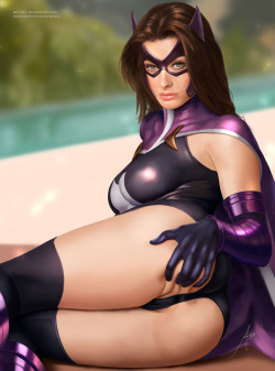 youngjusticer:  The best kind of rear-view. Huntress, by arion.      