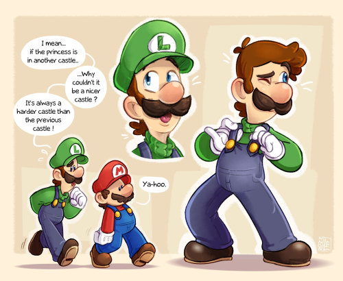 francoisl-artblog:

Luigi being the voice of reason of this Mario world.And Mario being the usual Ya-hoo man. Best dynamic.Just some Luigi’s sketch I wanted to clean before going back to the comic drawing.Mario & Luigi © NintendoSketches made by me. #l is for love #CUTIEEE