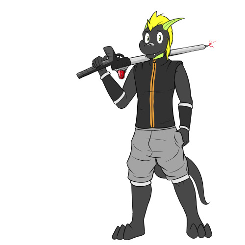 RPG FuzeInteresting prompt, since it’s my own avatar, I decided to go with what I like to play most in single RPG games, which is usually a stealth character that incapacitates rather than kill.  So the weapon is a stun gun/stun baton hybrid. 