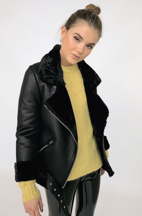 Totally in love with these faux suede biker jackets this winter