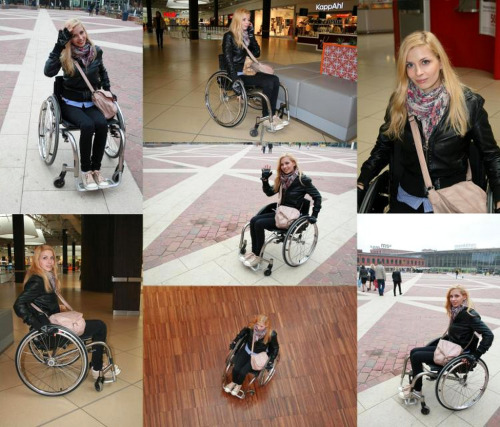 Sex Sexy blonde in wheelchair (pretender) with pictures