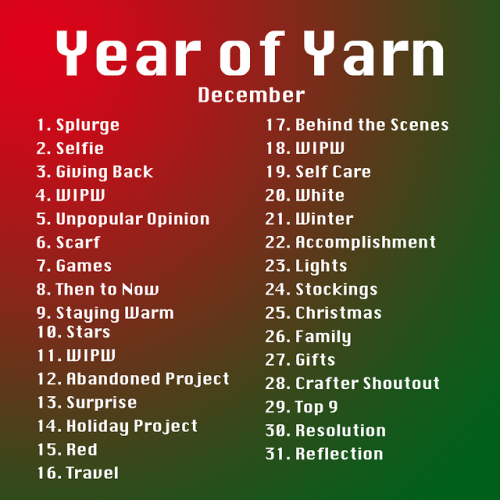 Year of Yarn - December 2019