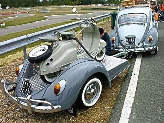 Classic vw beetle beach