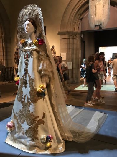 “Heavenly Bodies: Fashion and the Catholic Imagination” MET Museum Exhibition YSL Wedding Ensemble, 