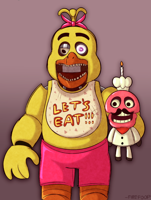 Whipped up a little sketch of FNAF Plus Chica