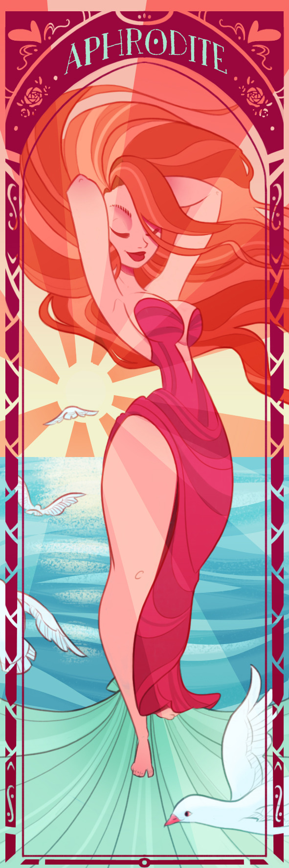 Just finished the Second Bookmark design!! The Lovely Aphrodite :D!! I am really