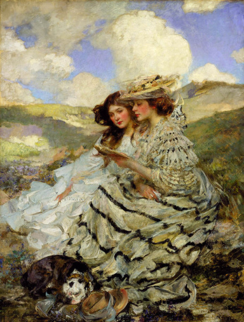 loumargi:On the Dunes (Lady Shannon and Kitty)1900-1910 by James Jebusa Shannon