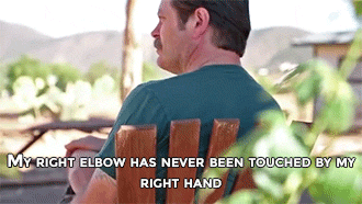 freshoutofpabst:  tastefullyoffensive:  Video: Nick Offerman Recites Some Profound Shower Thoughts [gifs via]   That elbow one made me so mad right now.