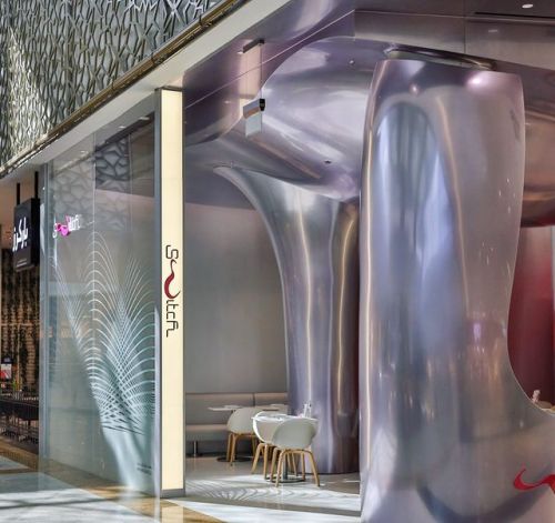 y2klostandfound: SWITCH cafe in DUBAI MCC MALL (2020)Design by Karim RashidSource:www.insta
