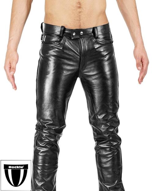 Bockle® Black Shine Lederhose Lederjeans Leather Pants Trousers