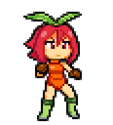 nauthleroy:  Making a bunch of animated sprites for the Carrot girl game!   I love