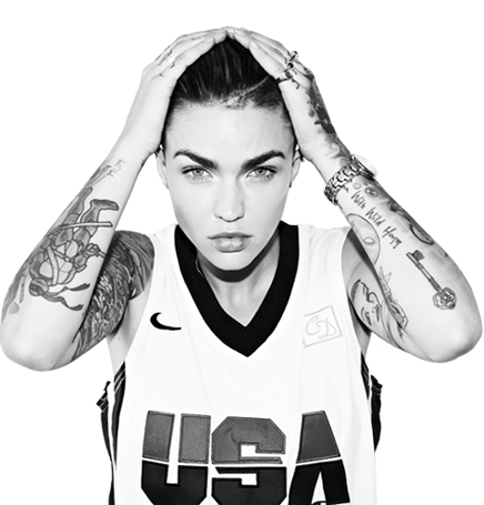 beleagured:  Ruby Rose // Black &amp; White