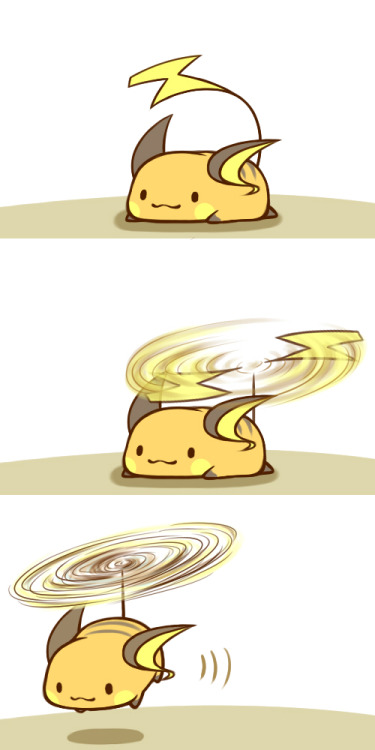  p0sitive-charge: カフェ Chubby Raichu appreciation post 