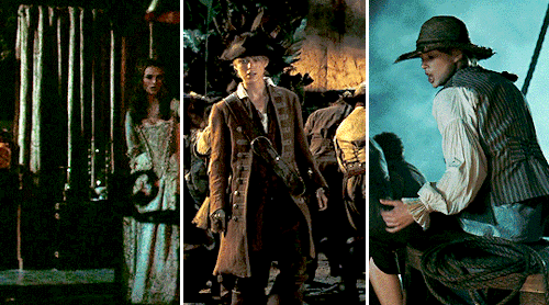 keirahknightley:Costume appreciation series: Elizabeth Swann’s looks in the Pirates of the Car