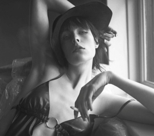 fashionfaves:Edie Campbell by Steven Meisel for Vogue ItaliaTiny Titty Tuesday. Submit yours now!