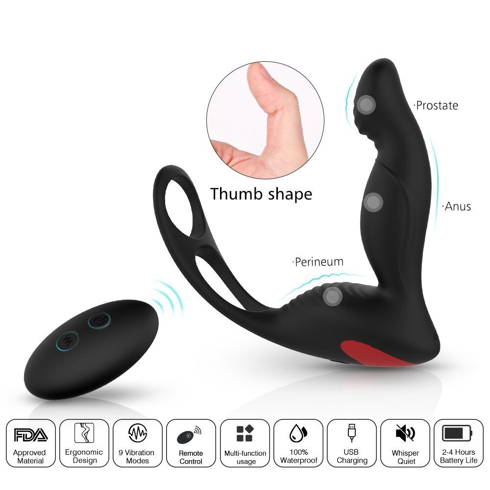 bbrington:  Double pleasure is yours with this Premium Prostate massager with cockring
